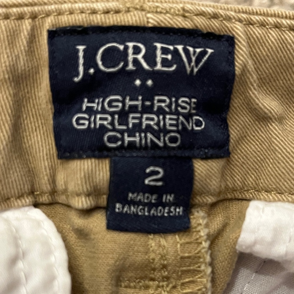 J. Crew High Rise Girlfriend Chino Pants - Khaki - Picture 2 of 13